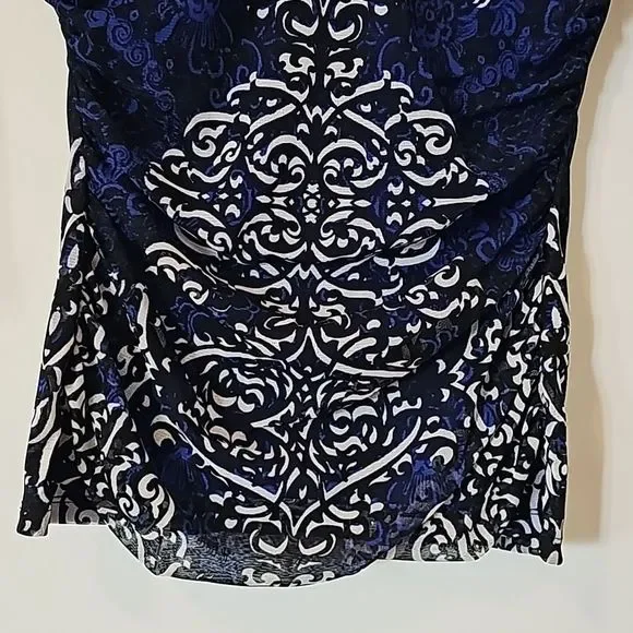 INC Side-Ruched 3/4 Sleeve Top - Picture 3 of 4